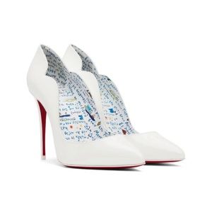 Christian louboutin WhitePatentHotChick100Heels